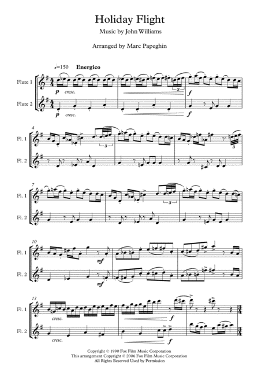 Holiday Flight (from "Home Alone") // Flute Duet image number null