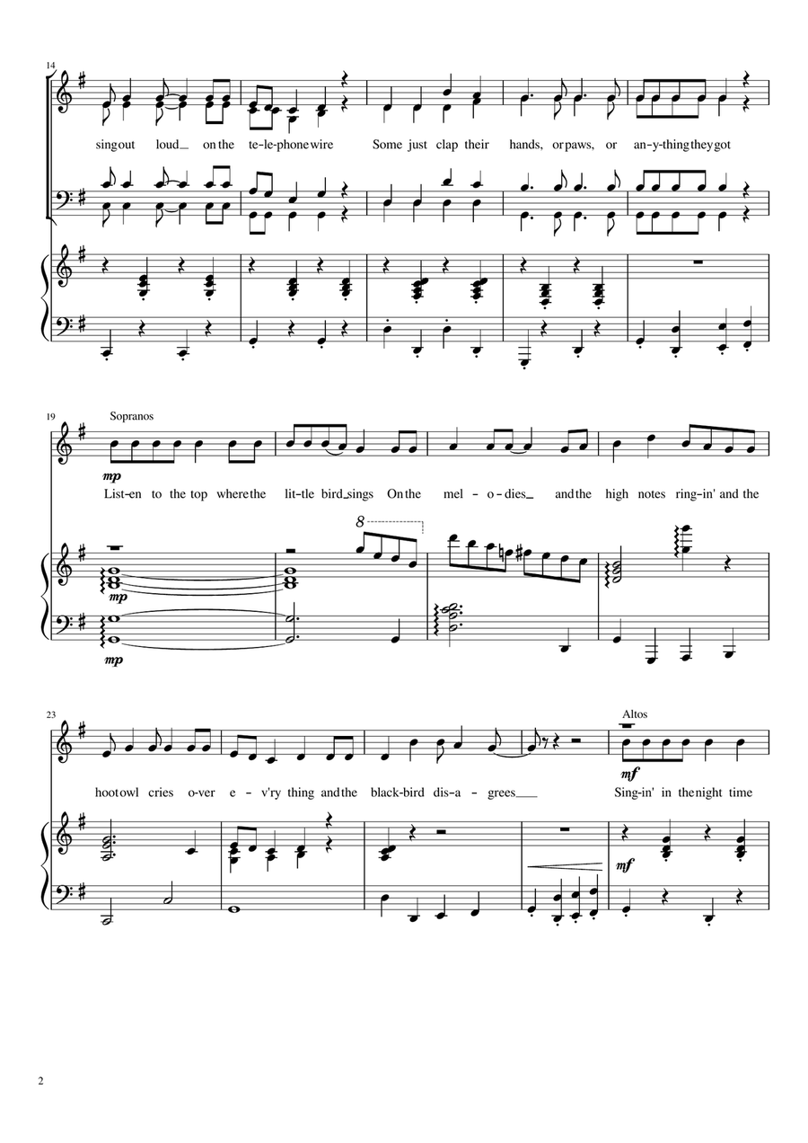 All God's Critters 4-Part scores gallery preview page 2
