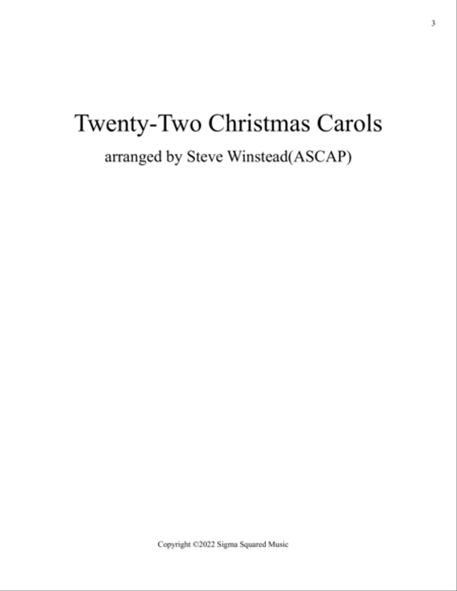 Twenty-Two Christmas Carols for String Orchestra String Orchestra scores gallery preview page 3