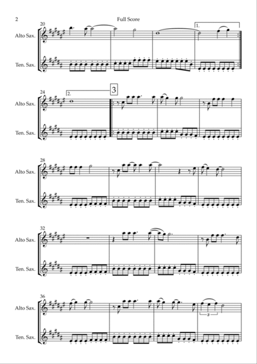 City Of Blinding Lights City Of Blinding Lights Woodwind Duet scores gallery preview page 2