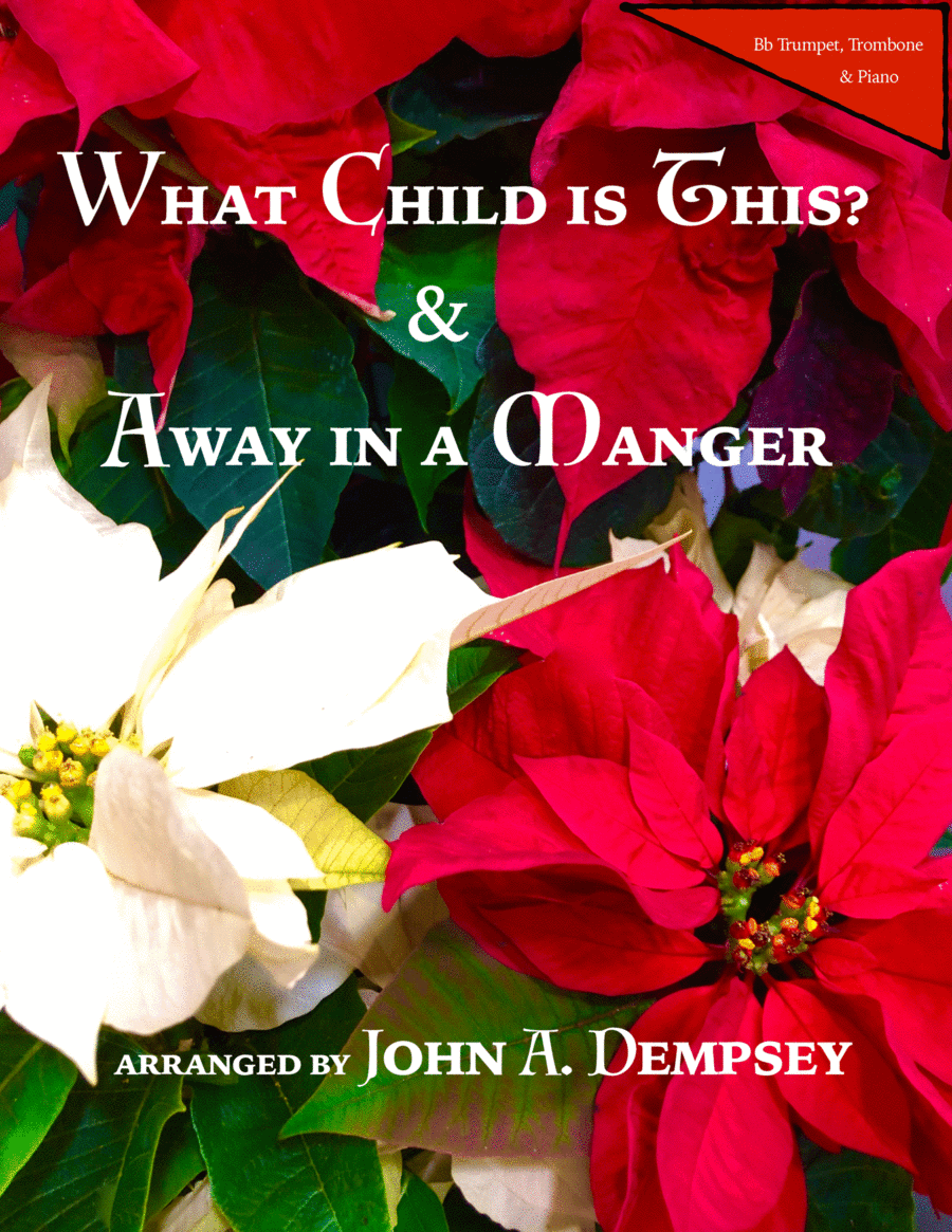 Christmas Medley (What Child is This / Away in a Manger): Trio for Trumpet, Trombone and Piano Brass Trio scores gallery preview page 1