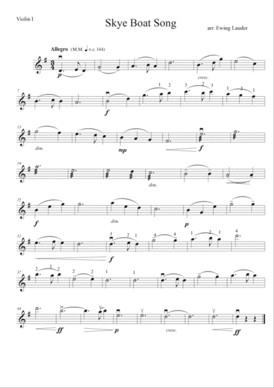 Skye Boat Song Skye Boat Song String Orchestra scores gallery preview page 3