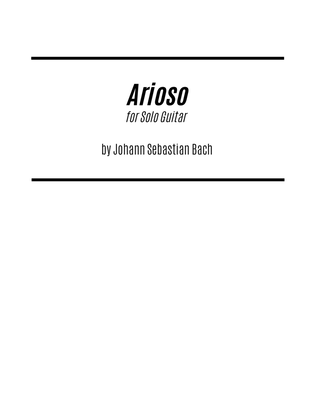 Book cover for Arioso (for Solo Guitar)