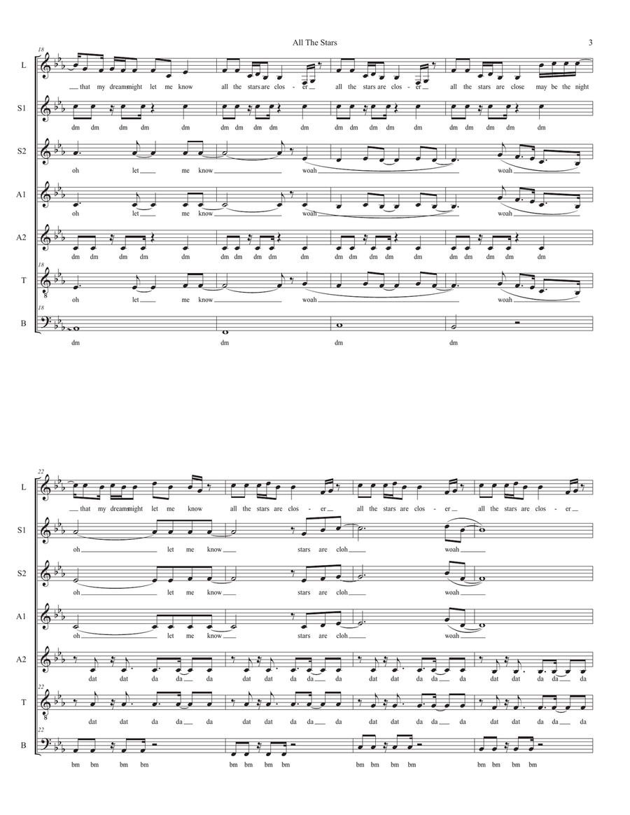 All The Stars Divisi scores gallery preview page 3