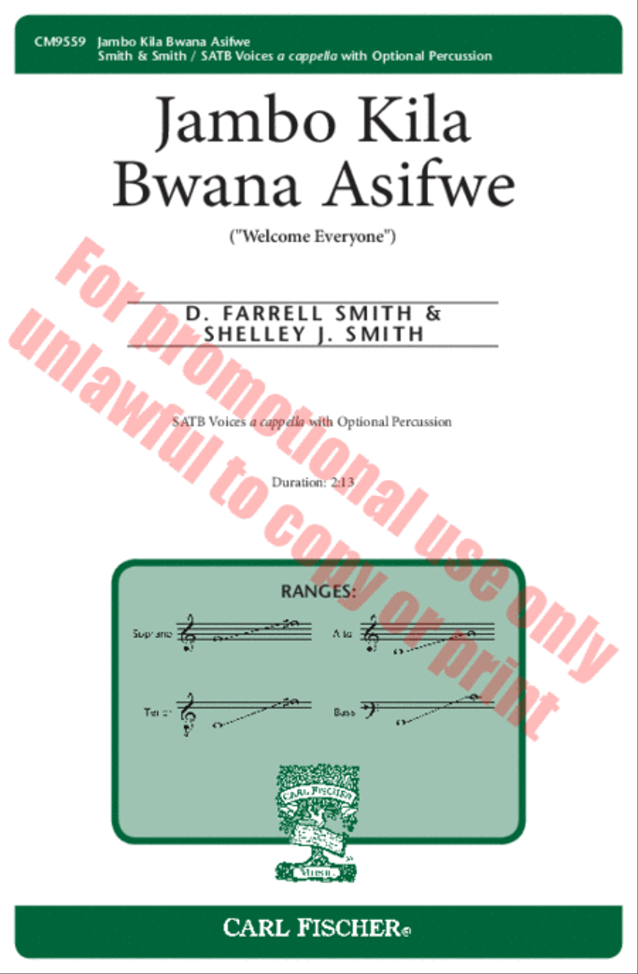Jambo Kila Bwana Asifwe Jambo Kila Bwana Asifwe 4-Part scores gallery preview page 2