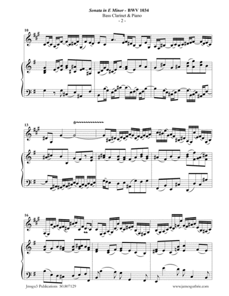 BACH: Sonata BWV 1034 for Bass Clarinet & Piano image number null