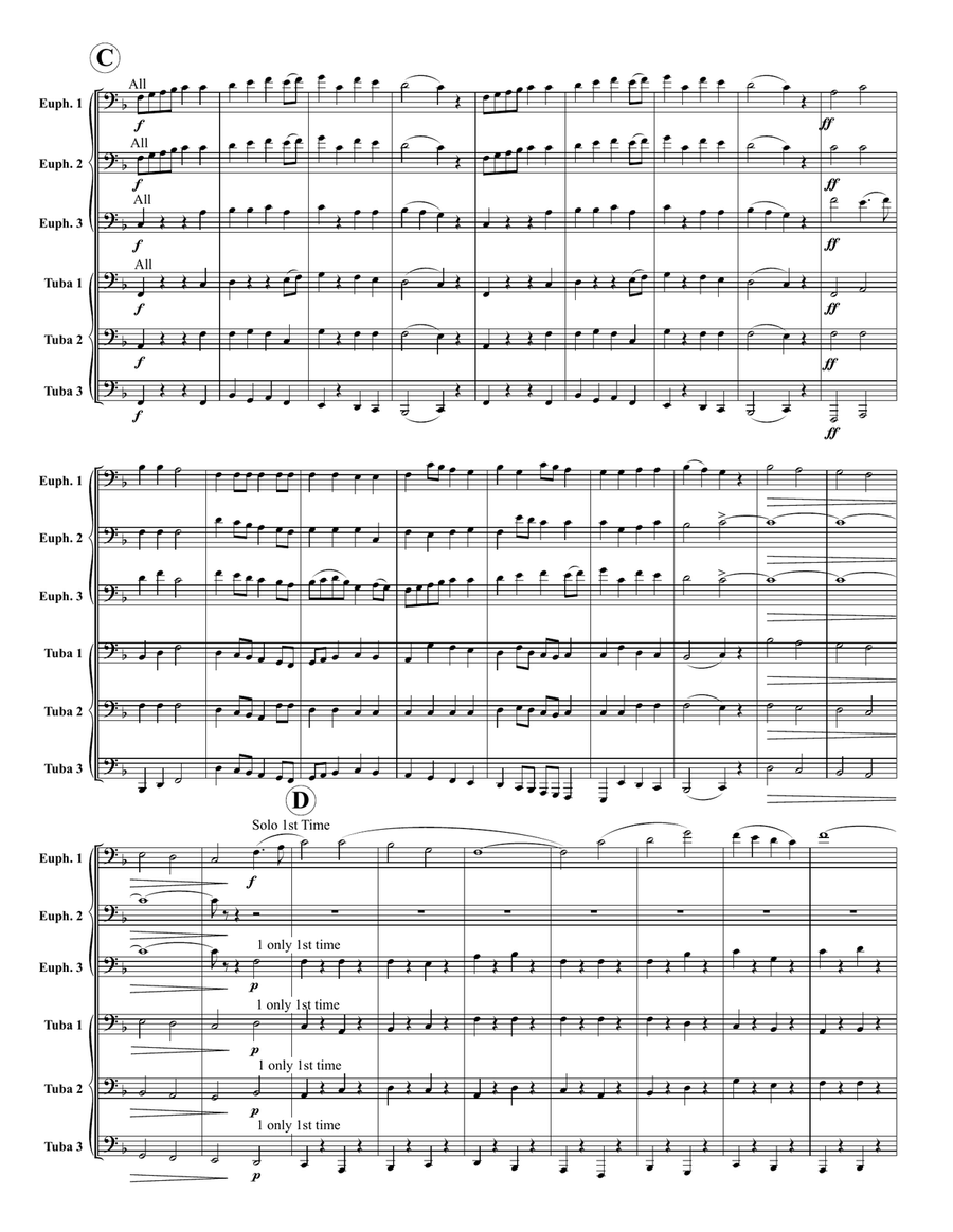 March from Military Suite in F by Gustav Holst Large Ensemble - Digital Sheet Music page 2