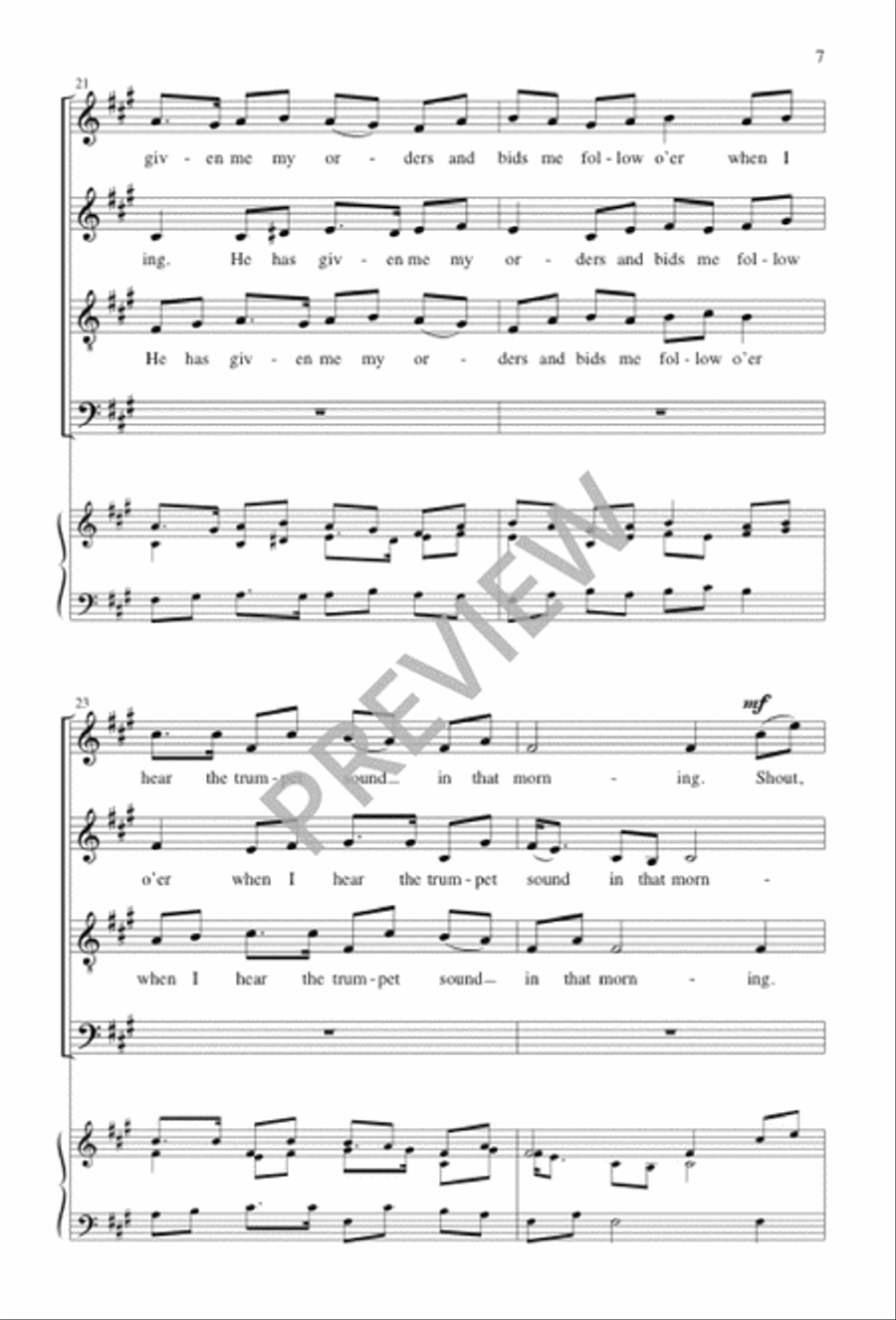 The Morning Trumpet Divisi scores gallery preview page 7