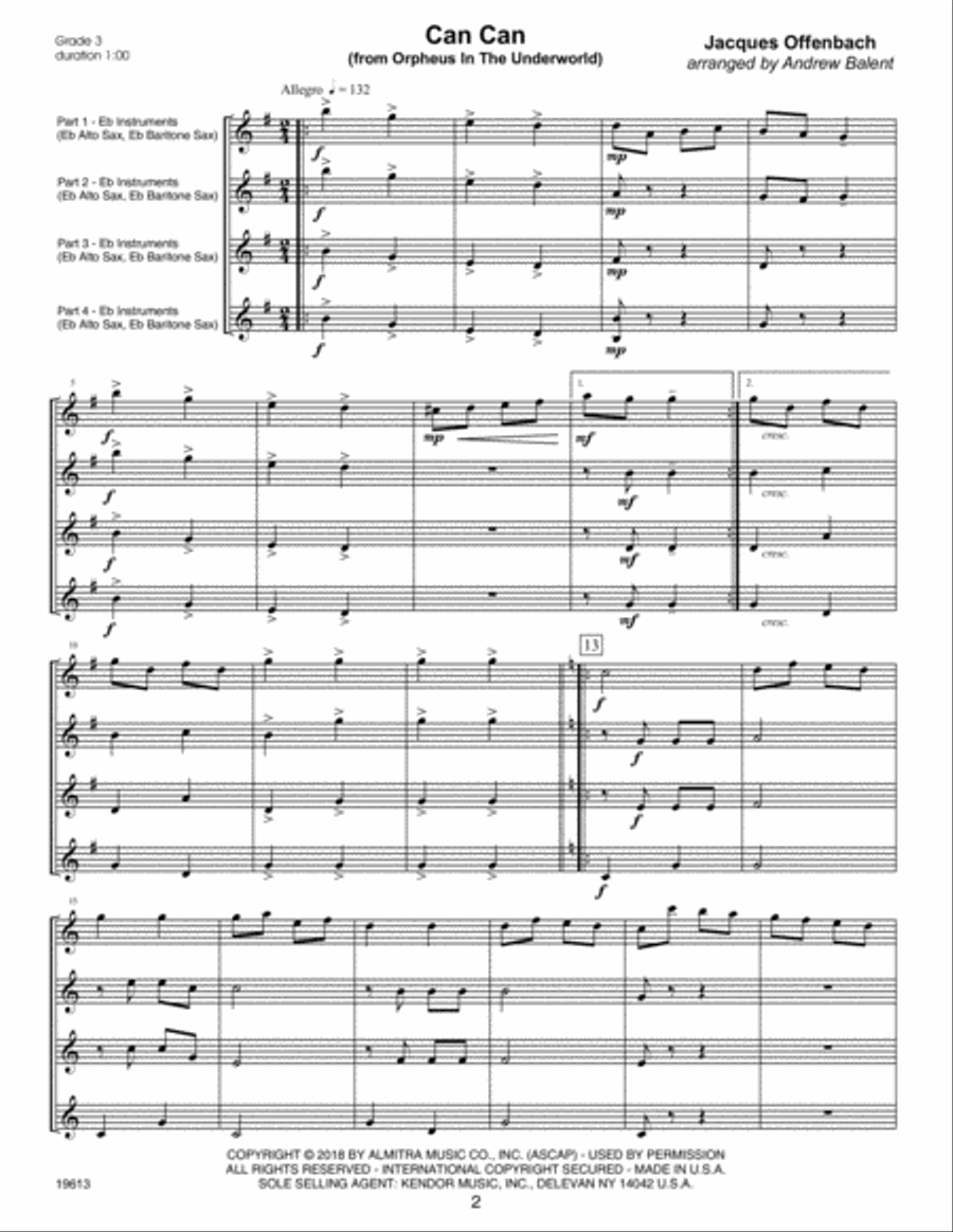 Classical FlexQuartets - Eb Instruments Flexible/Adaptable scores gallery preview page 2
