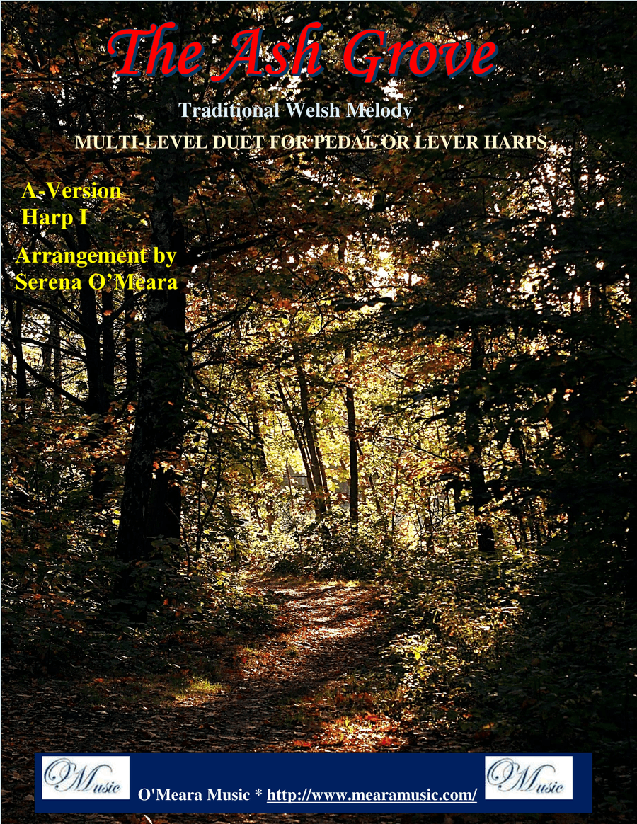 The Ash Grove, Multi-Level Duet for Harps, A Version Harp I Celtic Harp scores gallery preview page 1
