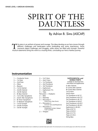 Spirit of the Dauntless: Score