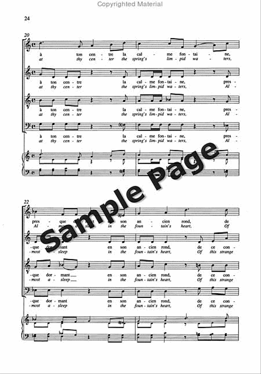 6 Chansons (Complete) 4-Part scores gallery preview page 24