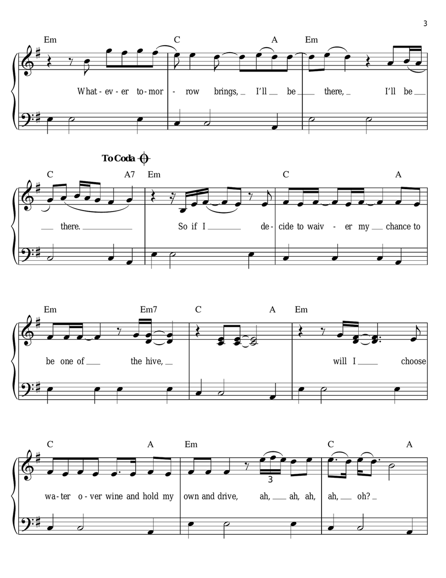 Drive Drive Easy Piano scores gallery preview page 3