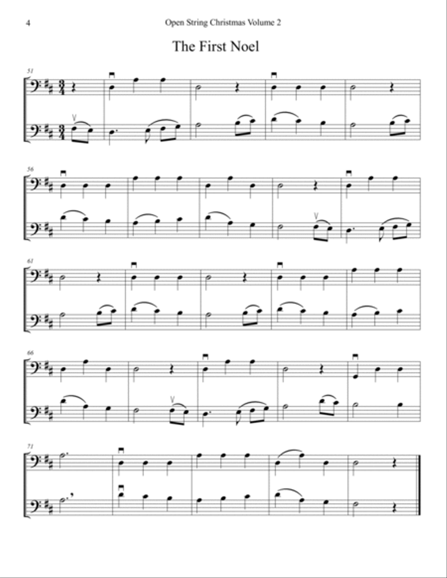 Open String Christmas for Cello, Volume 2 Cello Solo scores gallery preview page 4