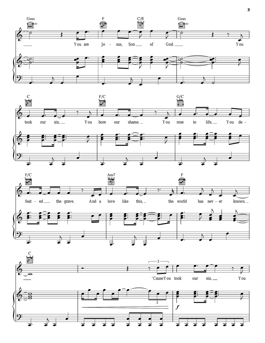 Jesus, Son Of God Guitar scores gallery preview page 3