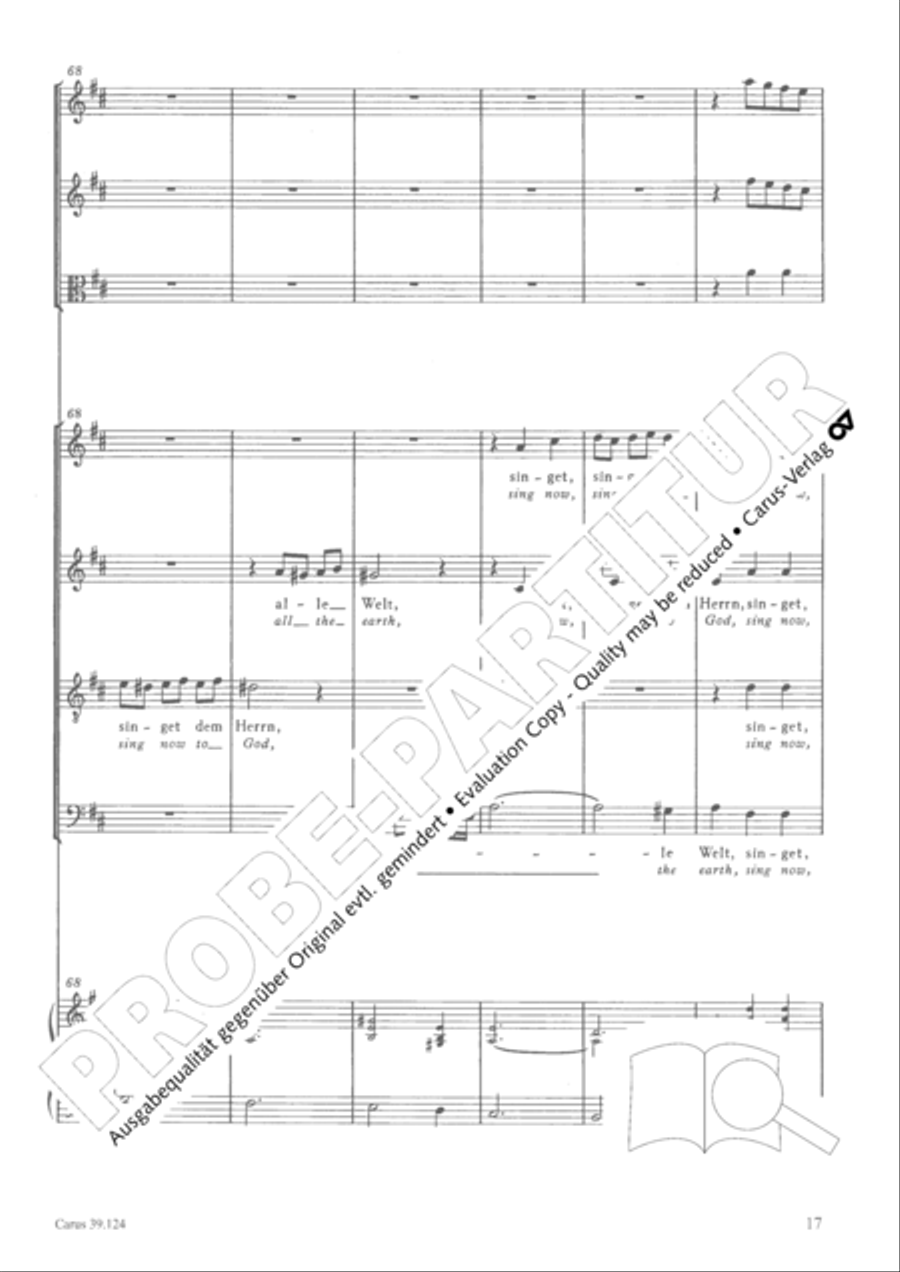 Sing to the Lord a new song (Singet dem Herrn ein neues Lied) 4-Part scores gallery preview page 18