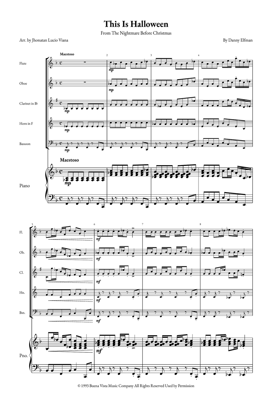 This Is Halloween Small Ensemble scores gallery preview page 1