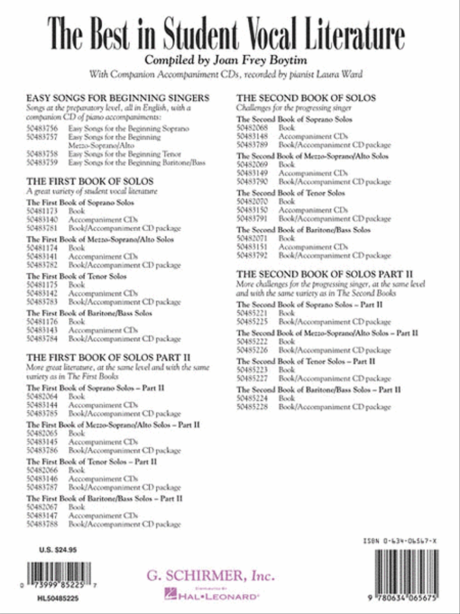 The Second Book of Soprano Solos Part II Soprano Voice scores gallery preview page 2