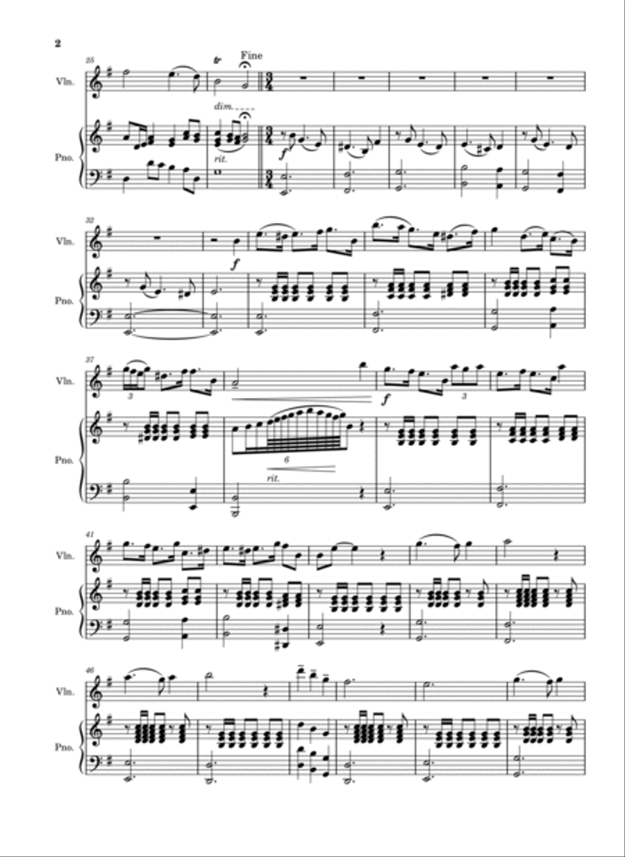 Miniature for Violin & Piano Violin Solo scores gallery preview page 2