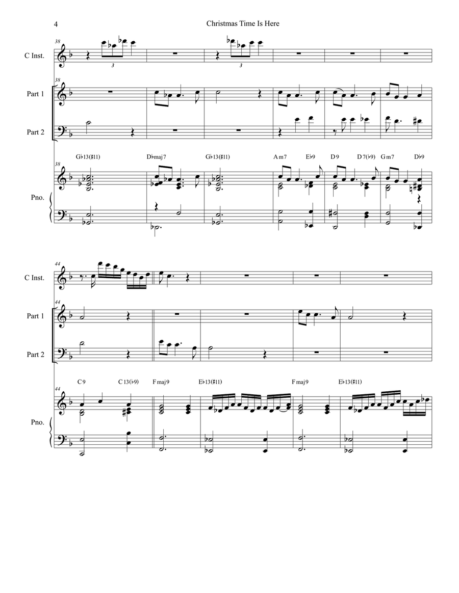 Christmas Time Is Here Large Ensemble scores gallery preview page 4
