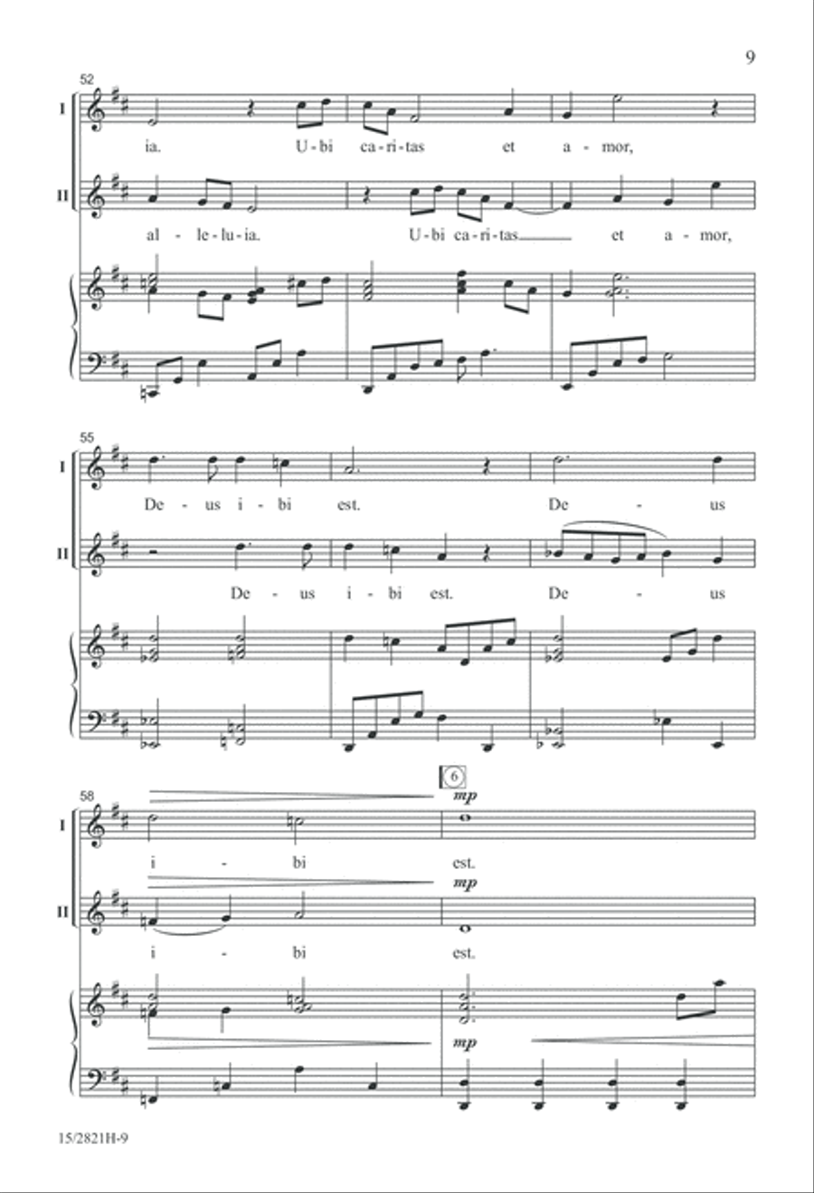 Ubi Caritas 2-Part scores gallery preview page 10