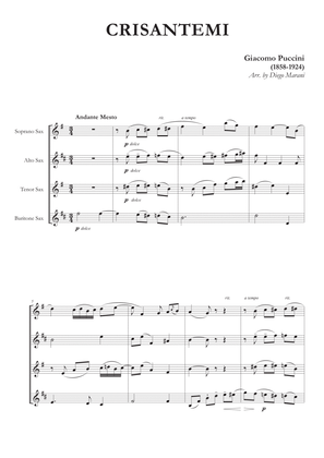Crisantemi for Saxophone Quartet