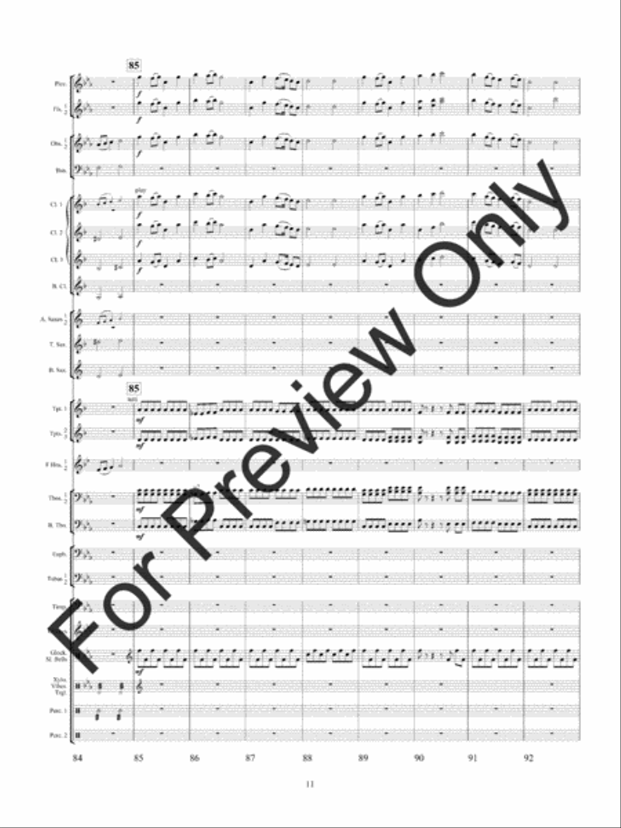 Winterfest (Score) Concert Band scores gallery preview page 14
