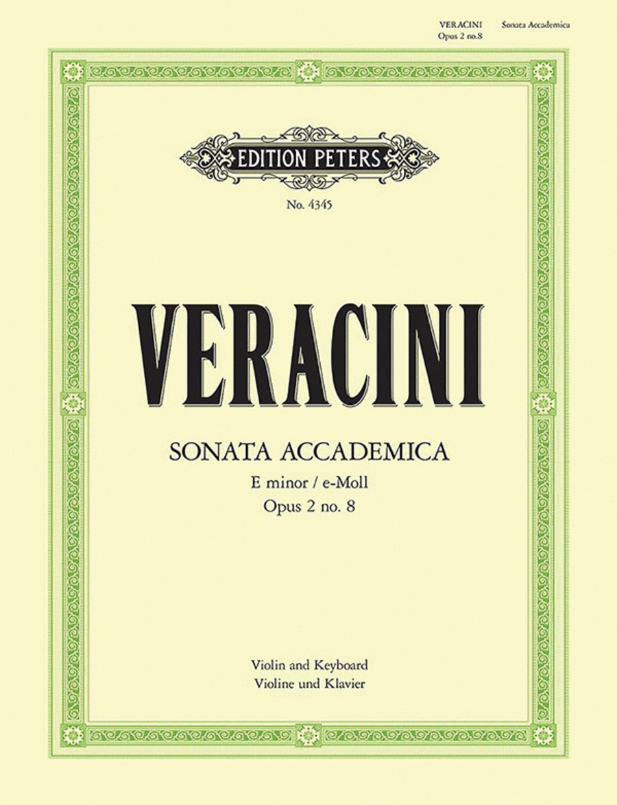 Sonata Accademica in E minor Op. 2 No. 8 Violin Solo scores gallery preview page 1