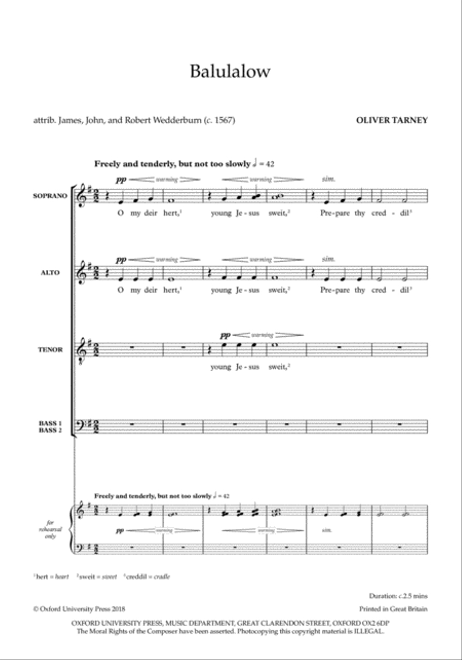 Balulalow Balulalow 4-Part scores gallery preview page 4