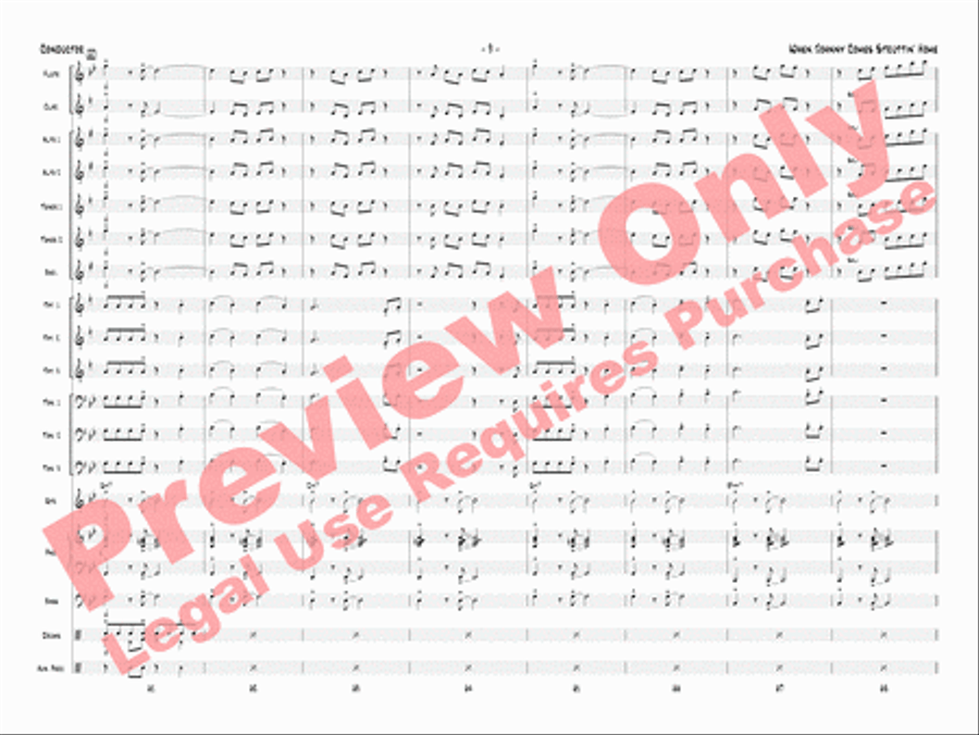 When Johnny Comes Struttin' Home Jazz Ensemble scores gallery preview page 12