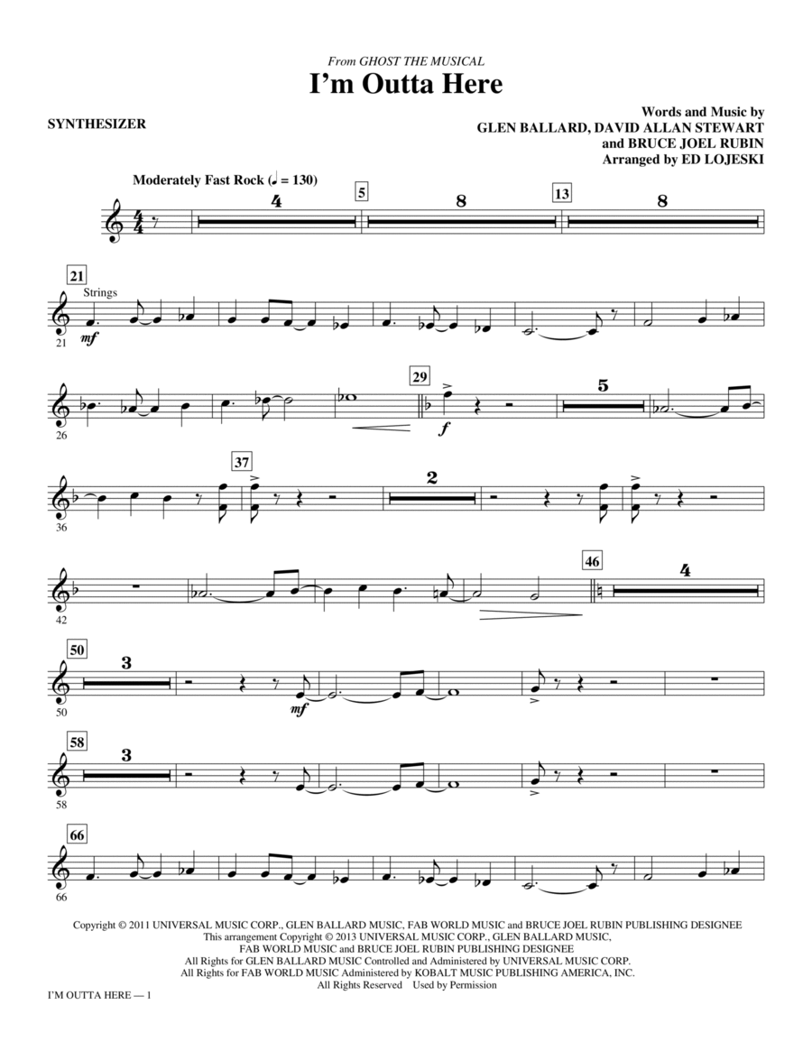 I'm Outta Here - Synthesizer Choir scores gallery preview page 1