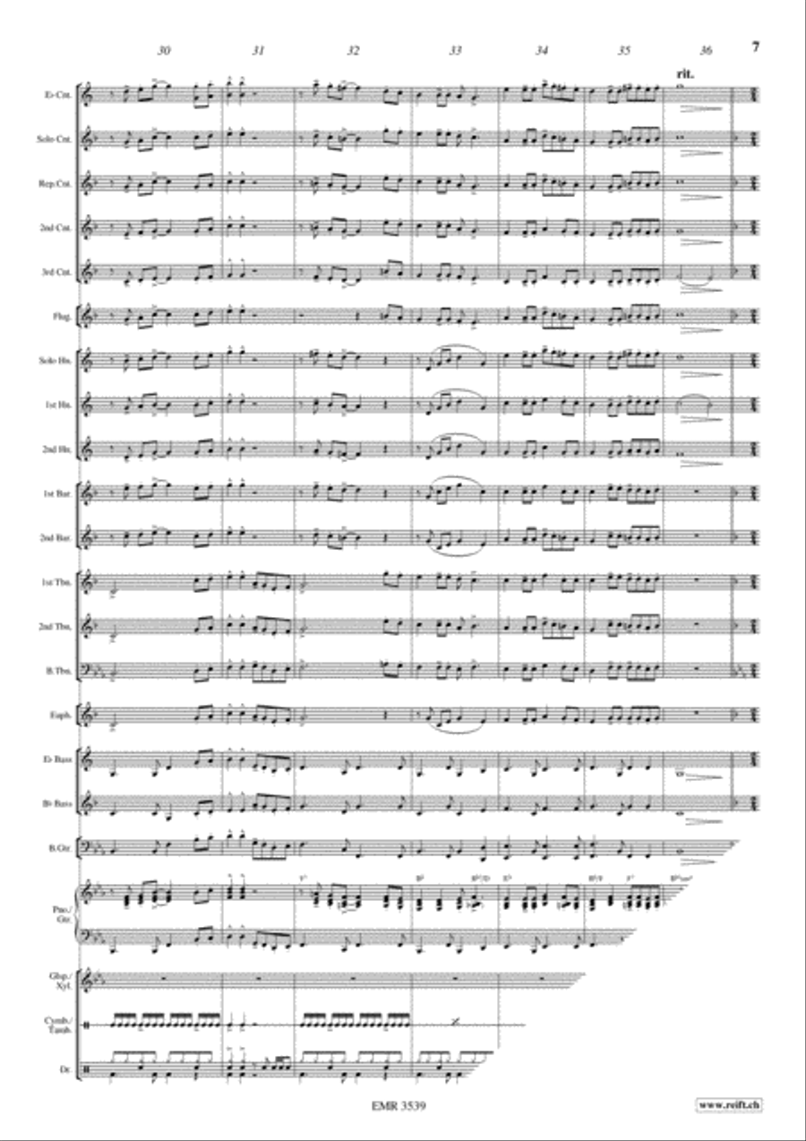 She'll Be Coming Round The Mountain Brass Band scores gallery preview page 8