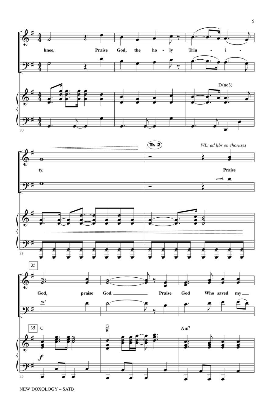 New Doxology 4-Part scores gallery preview page 4