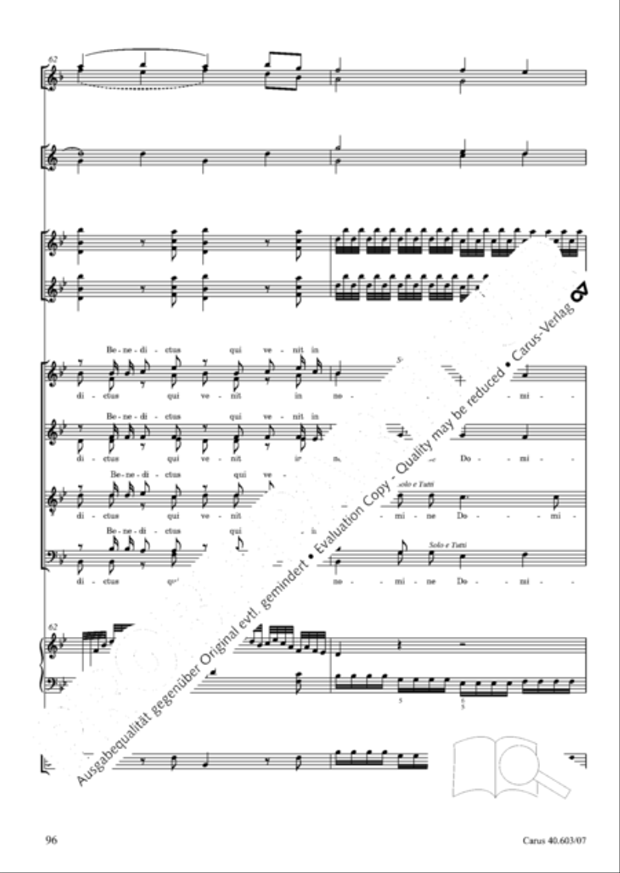 Grosse Orgelsolomesse in Es 4-Part scores gallery preview page 109
