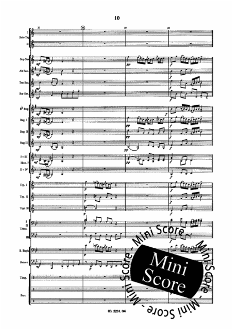 Trumpet Tune Fanfare Band scores gallery preview page 16