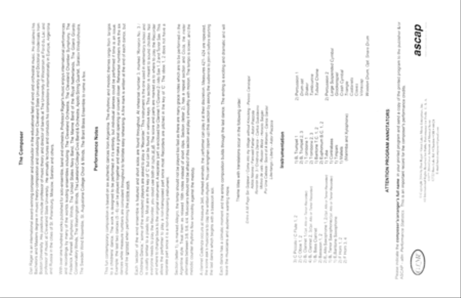 Argentine Dances Concert Band scores gallery preview page 7