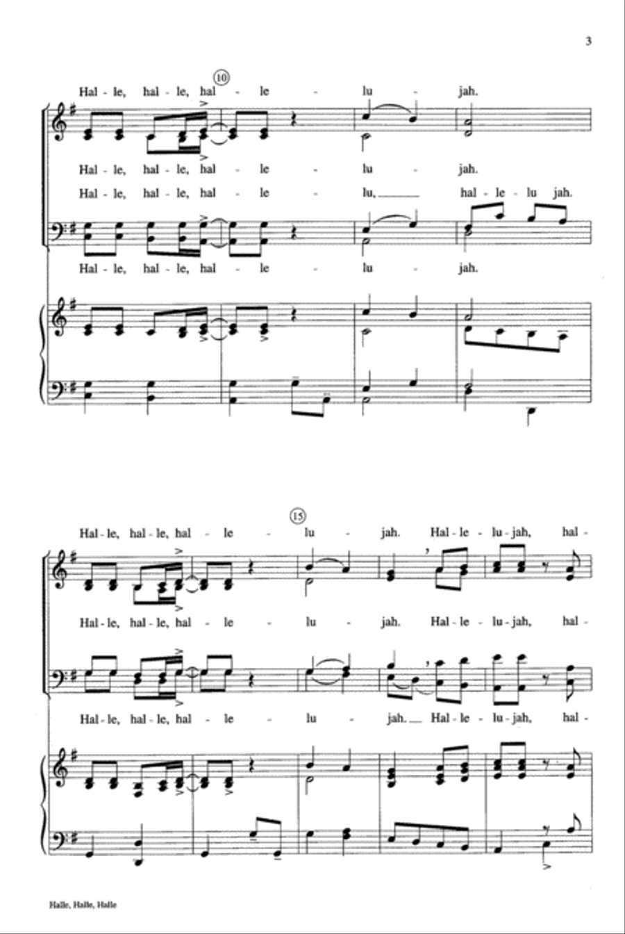 Halle, Halle, Halle 4-Part scores gallery preview page 3