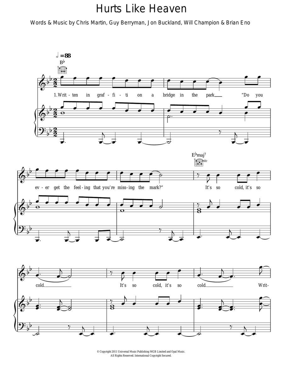 Hurts Like Heaven Acoustic Guitar scores gallery preview page 1