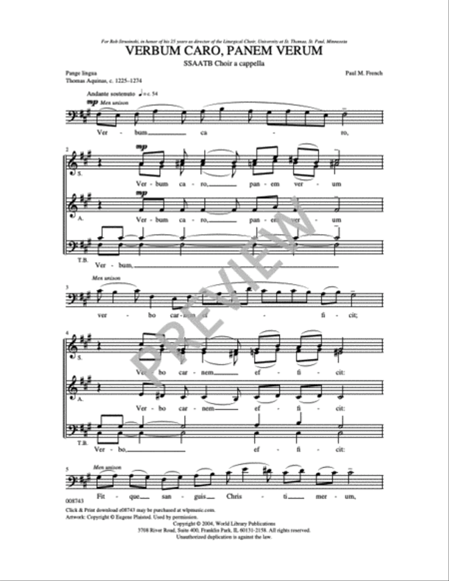 Verbum Caro, Panem Verum SSAATB scores gallery preview page 2