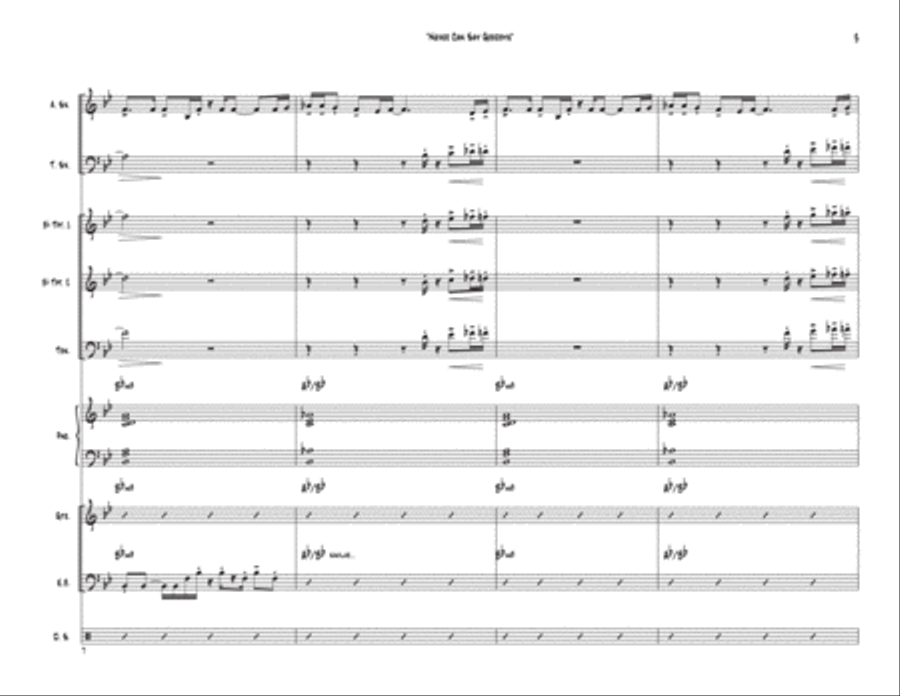 Never Can Say Goodbye Tenor Saxophone scores gallery preview page 3