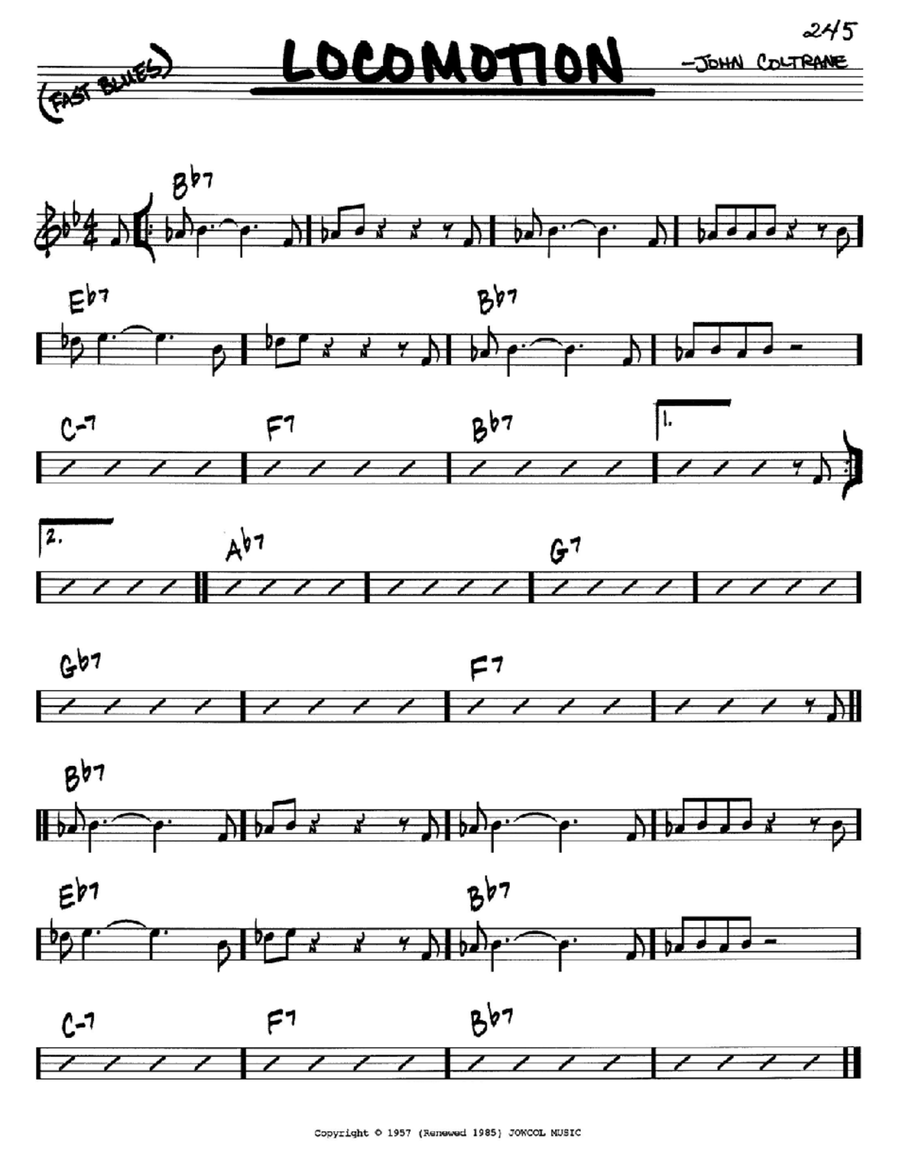 Locomotion Piano scores gallery preview page 1