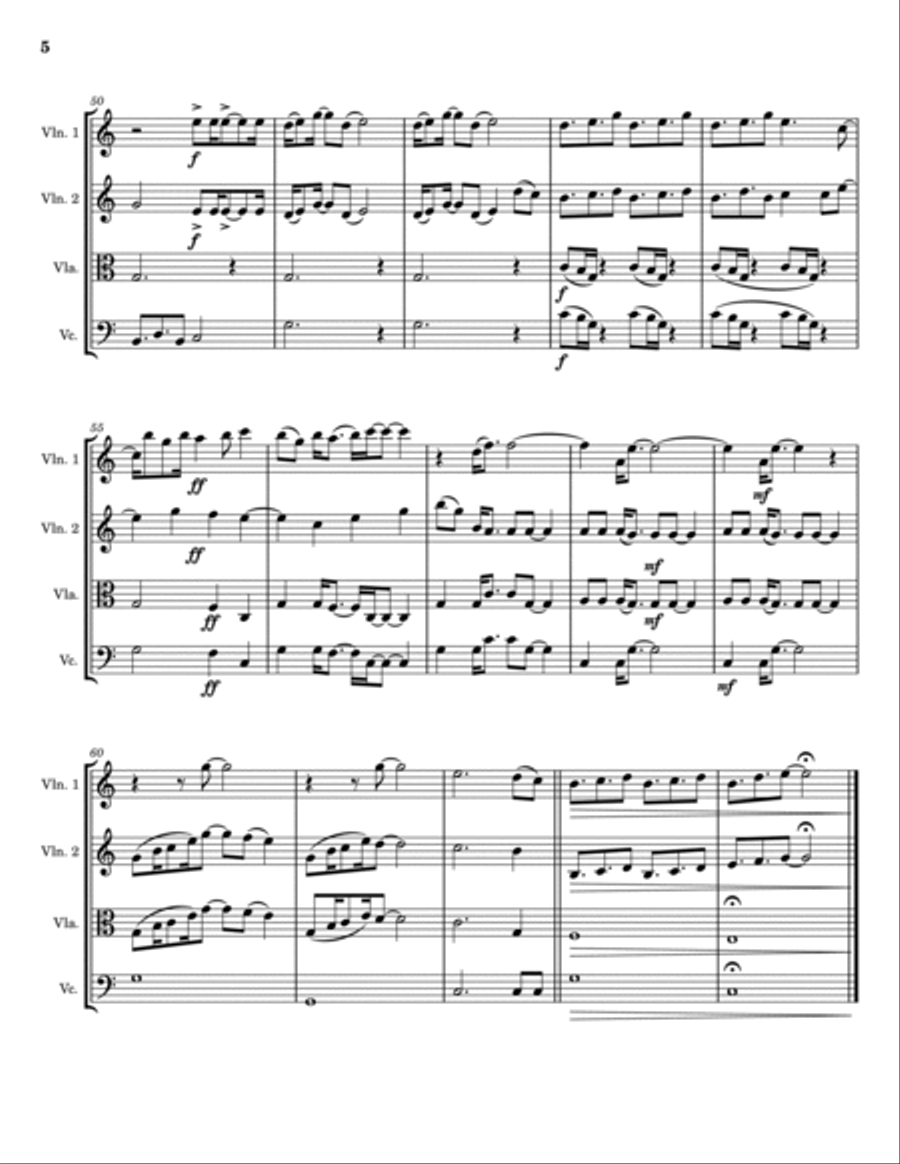 Ek Ladki Ko Dekha String Quartet scores gallery preview page 5