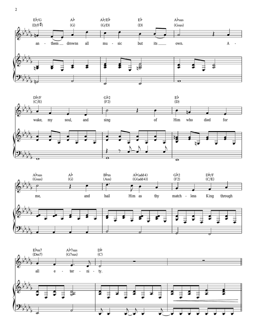 Crown Him (Majesty) Piano, Vocal, Guitar scores gallery preview page 2