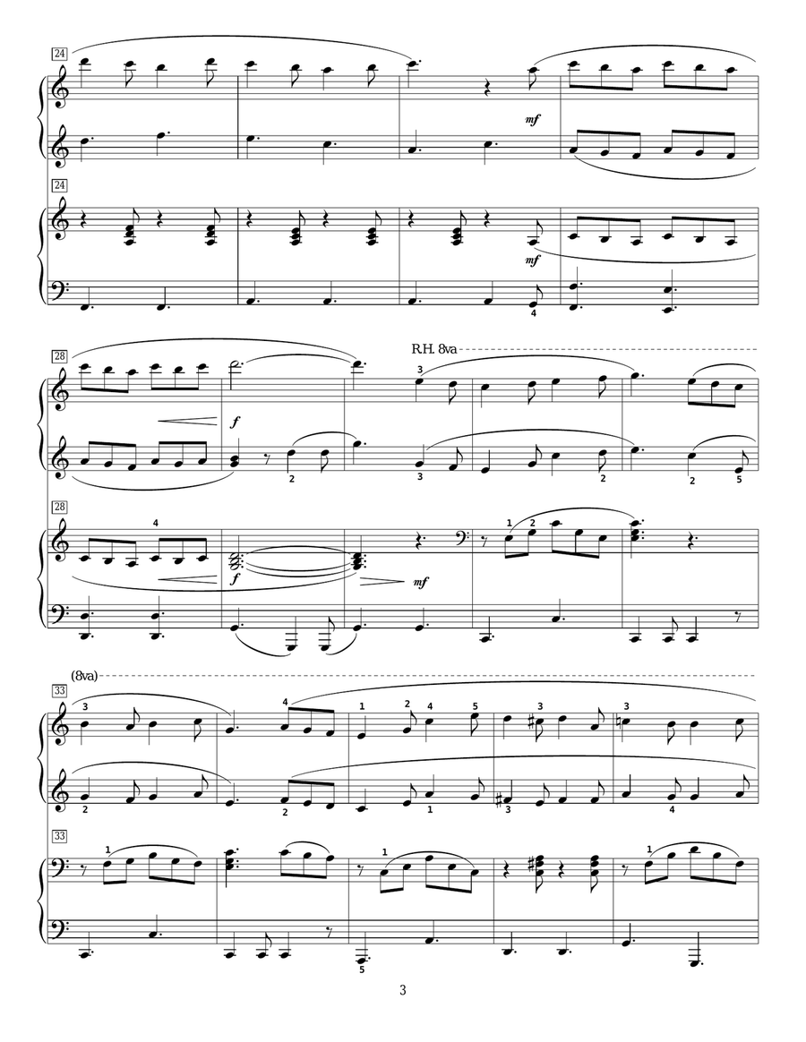 Do You Hear The People Sing? 1 Piano, 4-Hands scores gallery preview page 3