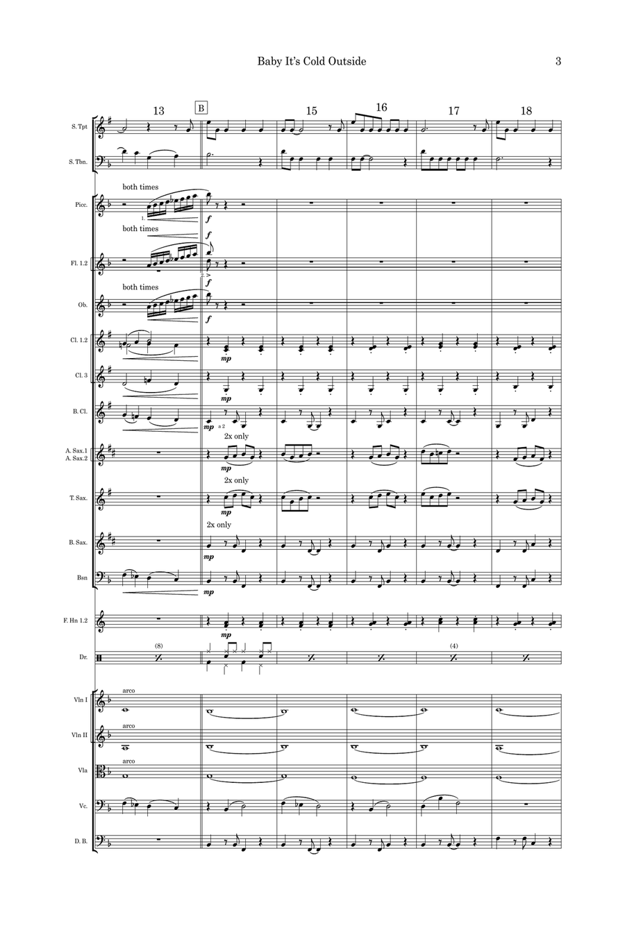 Baby, It's Cold Outside Full Orchestra scores gallery preview page 3