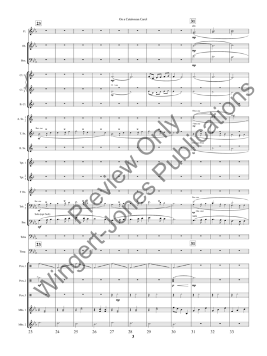 On A Catalonian Carol Concert Band scores gallery preview page 6