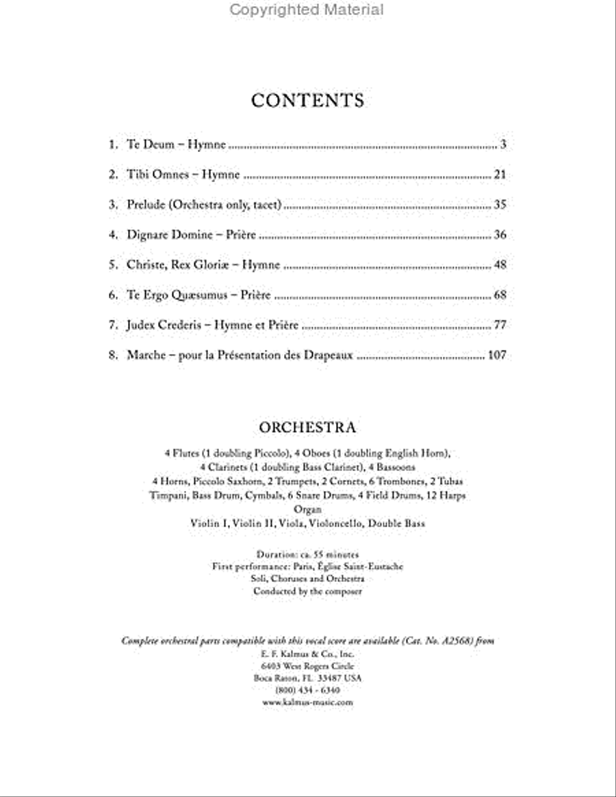 Te Deum, H 118 Choir scores gallery preview page 2