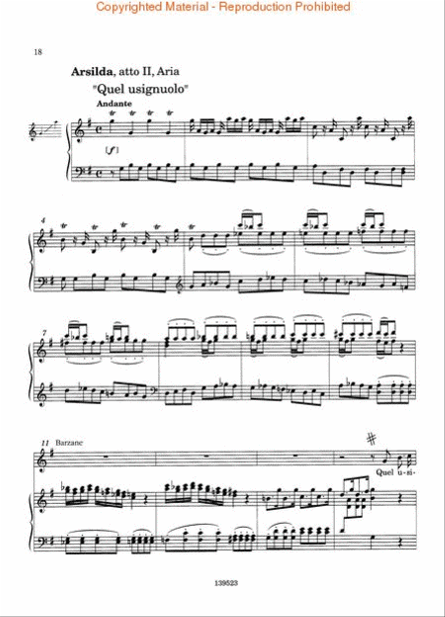 Antonio Vivaldi Opera Arias for Soprano Voice Solo scores gallery preview page 4