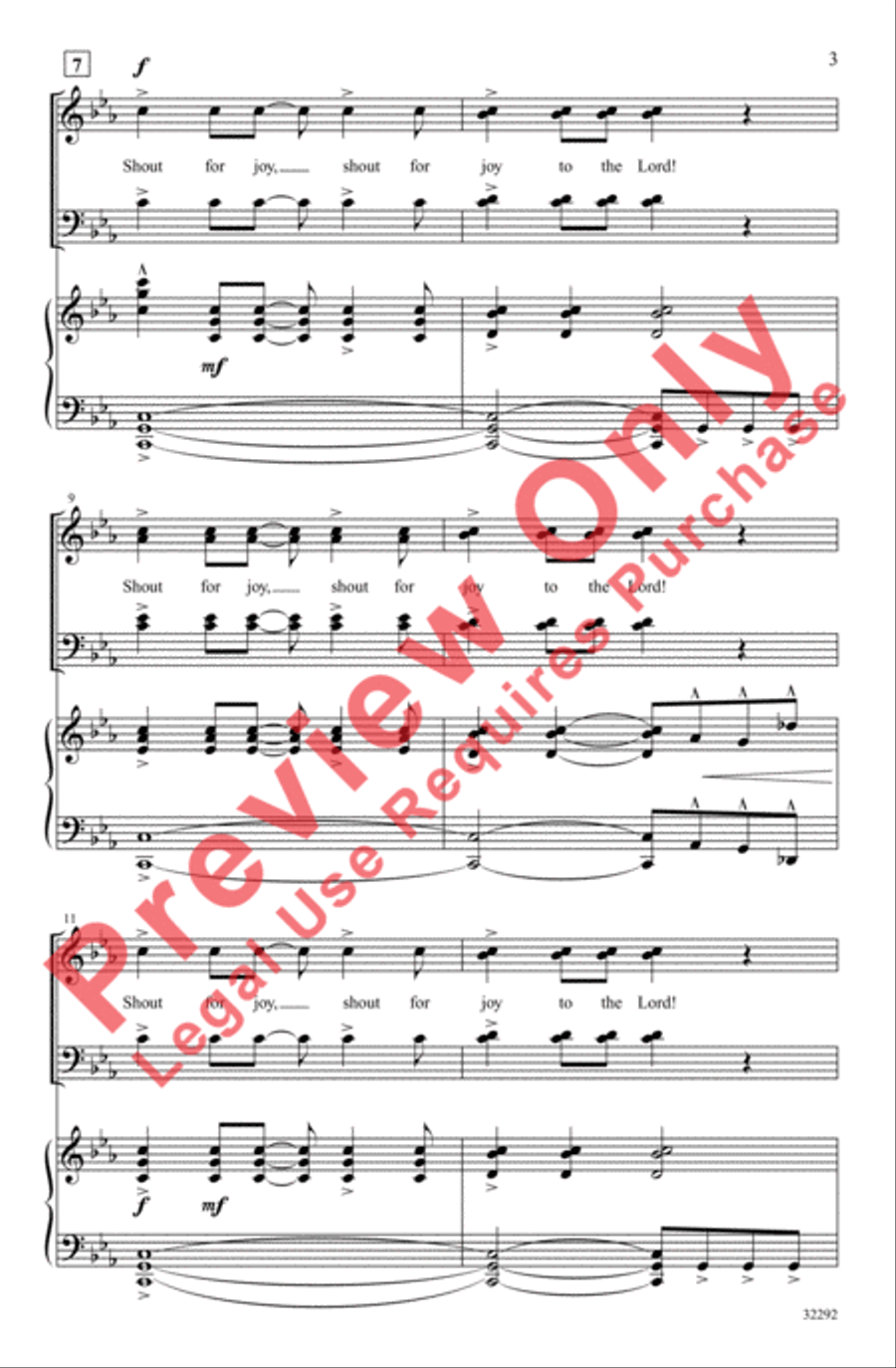 A Shout of Joy, A Song of Thanks 4-Part scores gallery preview page 3