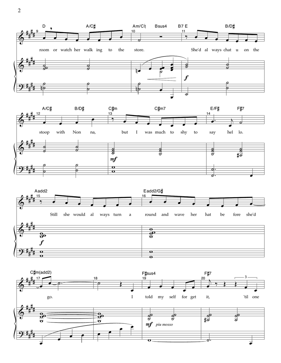 Taking Flight Piano, Vocal scores gallery preview page 2